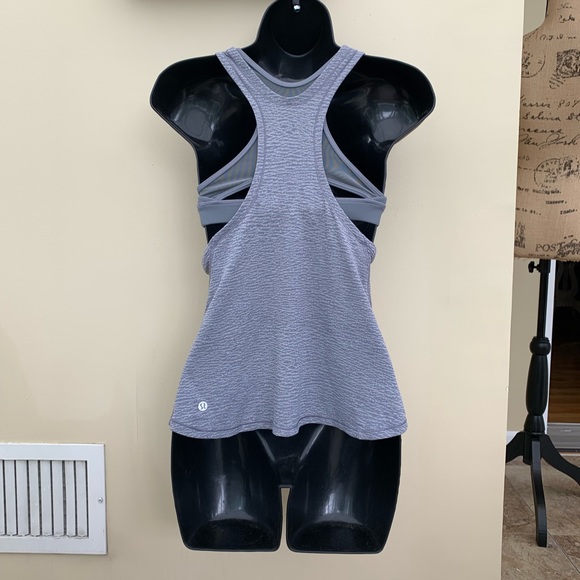 Lululemon tank with attached sports bra - Picture 1 of 9
